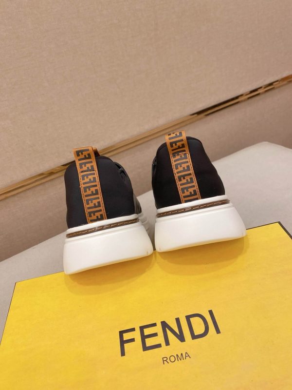 Black Fendi FF Monogram Flow Sneakers