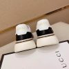 Black & Grey Gucci Leather Web GG Chunky Sneakers
