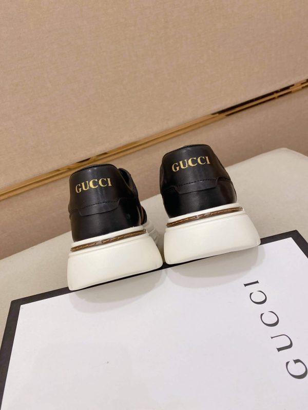 Black Gucci Mesh & Leather Web Chunky Sneakers