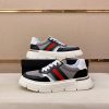 Black & Grey Gucci Leather Web GG Chunky Sneakers