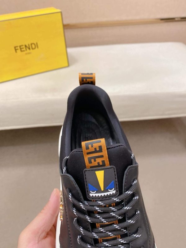Black Fendi FF Monogram Flow Sneakers