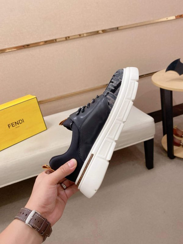 Black Fendi FF Monogram Flow Sneakers