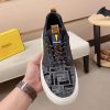 Black Fendi FF Monogram Flow Sneakers