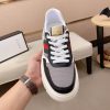 Black & Grey Gucci Leather Web GG Chunky Sneakers