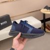 Navybluesneaker_1 BOSS TTNM Evo Trainers with Knitted Upper in Navy Blue