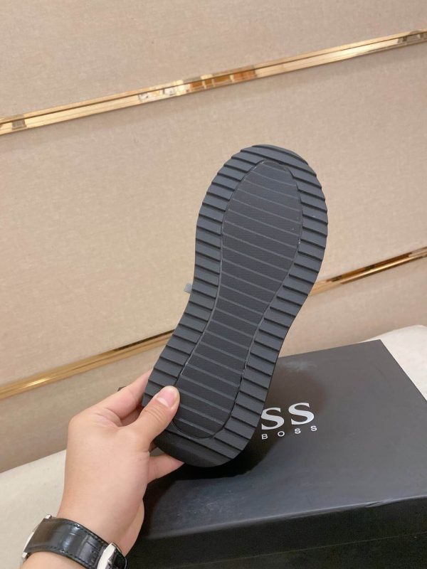 Navybluesneaker_5 BOSS TTNM Evo Trainers with Knitted Upper in Navy Blue