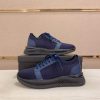Navybluesneaker_7 BOSS TTNM Evo Trainers with Knitted Upper in Navy Blue