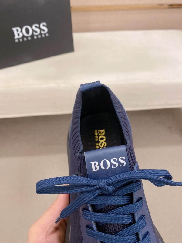 Navybluesneaker_8 BOSS TTNM Evo Trainers with Knitted Upper in Navy Blue