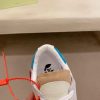 Off-White Floating Arrow Low Vulcan Leather Sneaker in White and Red