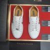 PHILIPPPLEINLo-TopLeatherArrowForceSneakers_3_e0d9c929-e239-45e9-82ef-78d30e2db2fa Philipp Plein Lo-Top Leather Arrow Force Sneakers in White
