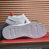 Philipp Plein White Lo-Top Leather Arrow Force Sneakers with Red Details