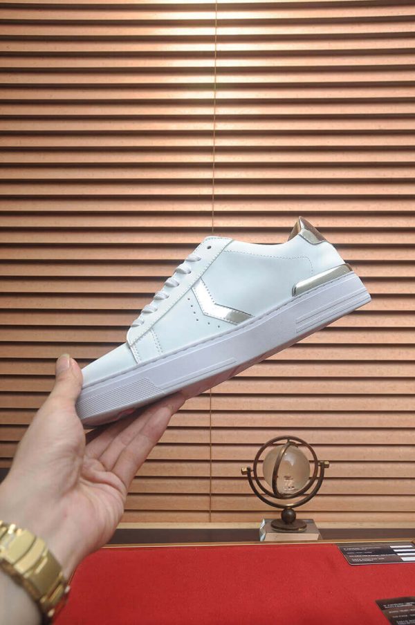 PHILIPPPLEINLo-TopLeatherArrowForceSneakers_9_3a419a95-6a86-42a6-bdbc-cb609ea2d3e7 Philipp Plein Lo-Top Leather Arrow Force Sneakers in White