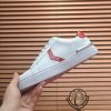 Philipp Plein White Lo-Top Leather Arrow Force Sneakers with Red Details