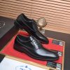 Prada Black Leather Oxford Shoes