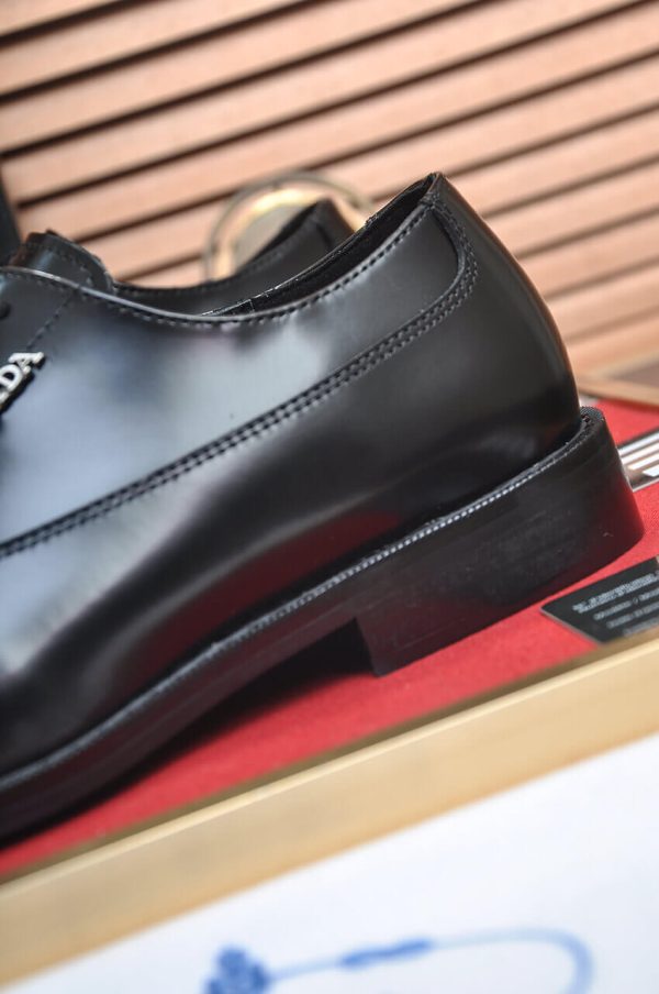 Prada Black Leather Oxford Shoes