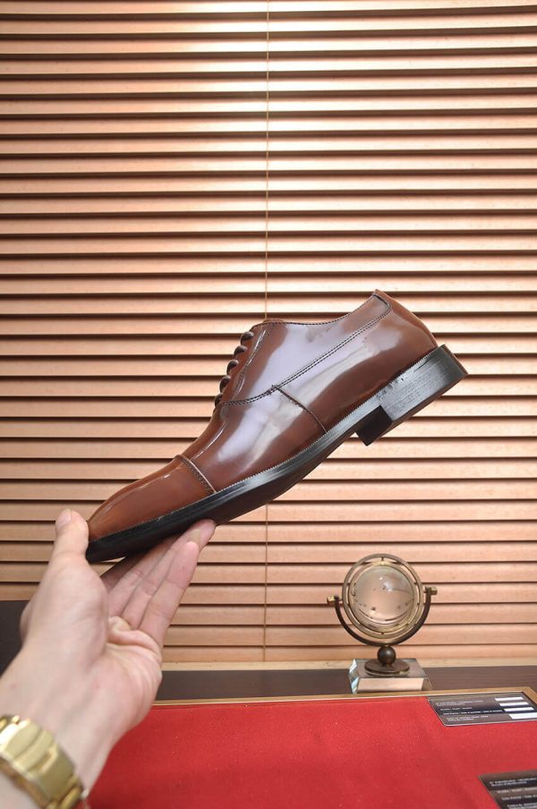 Prada Brown Formal Lace-Up Shoes