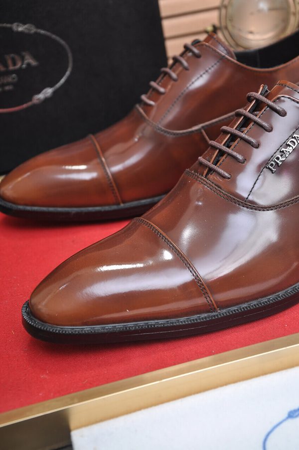 Prada Brown Formal Lace-Up Shoes