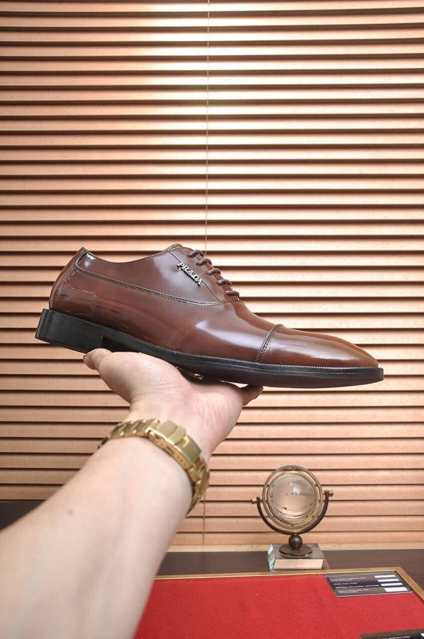 Prada Brown Formal Lace-Up Shoes