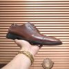 Prada Brown Patent Leather Oxford Shoes
