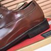 Prada Brown Patent Leather Oxford Shoes