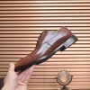 Prada Brown Patent Leather Oxford Shoes