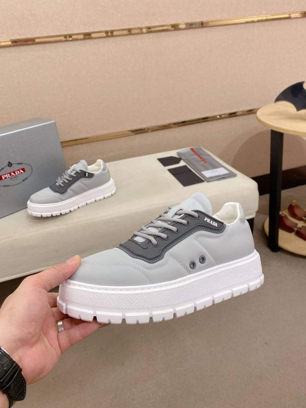 Prada Ivory Leather Sneakers