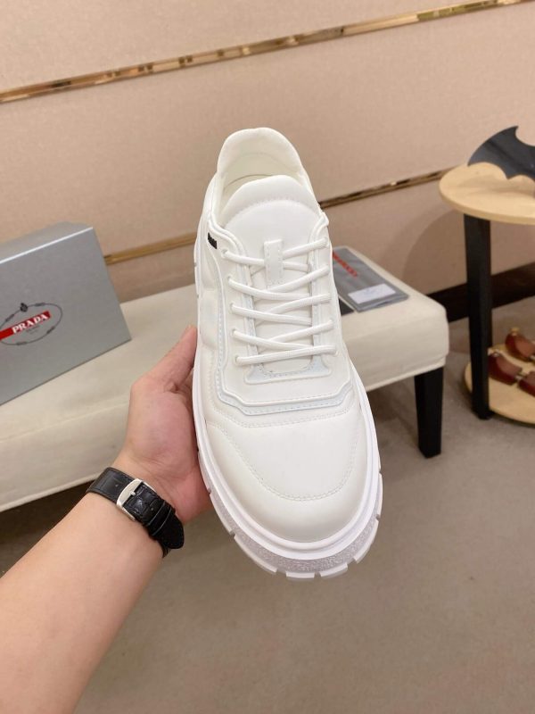 Prada White Leather Sneakers