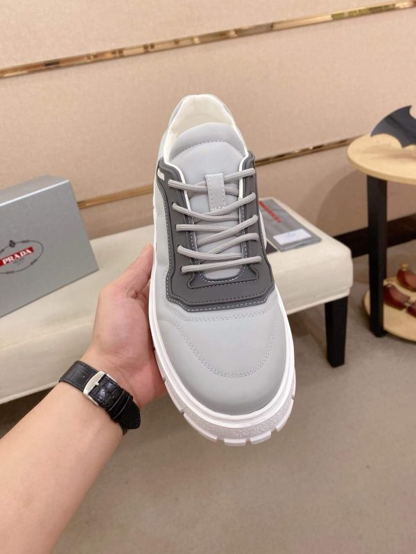Prada Ivory Leather Sneakers