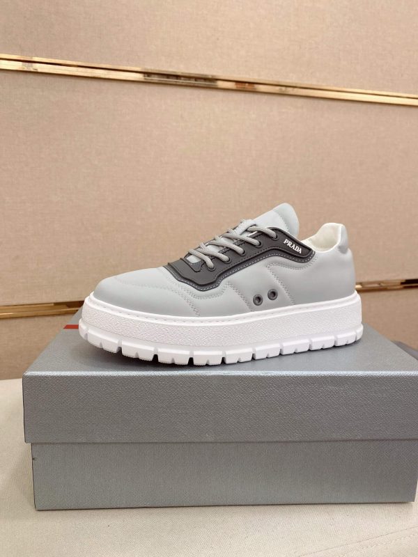 Prada Ivory Leather Sneakers