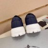 Prada Navy Blue Leather and Re-Nylon Sneakers