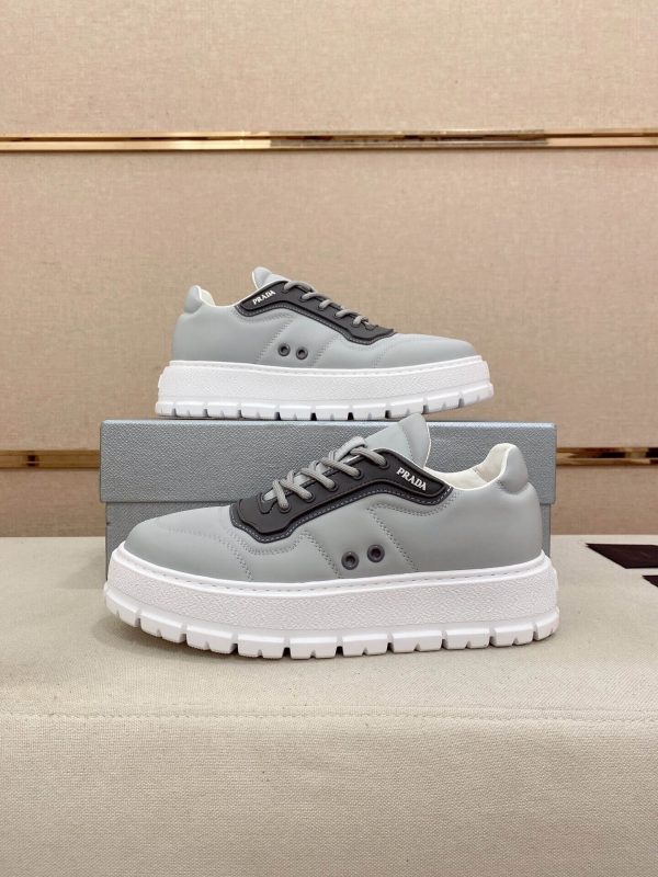 Prada Ivory Leather Sneakers