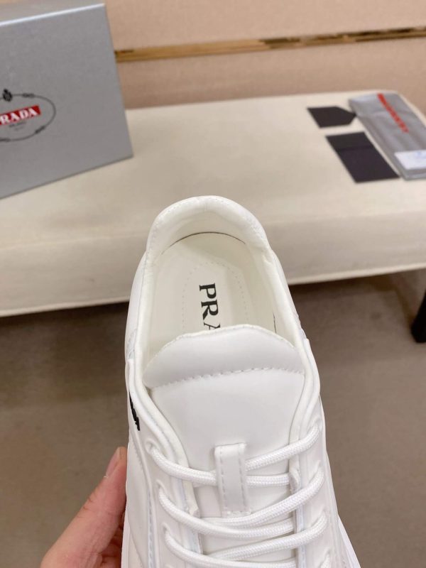 Prada White Leather Sneakers
