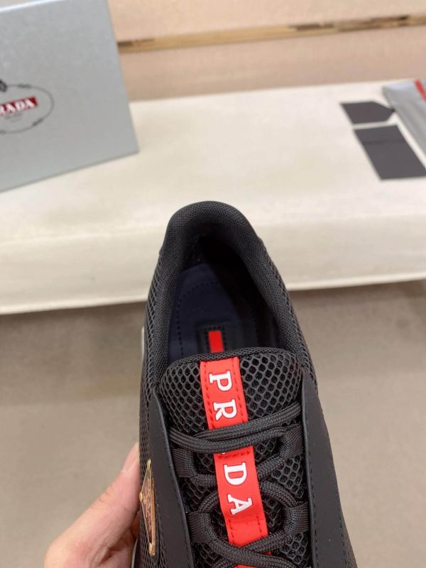 Prada Black Men's Re-Nylon and Leather Sneakers