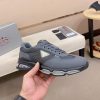 Prada Grey Men's Re-Nylon and Leather Sneakers