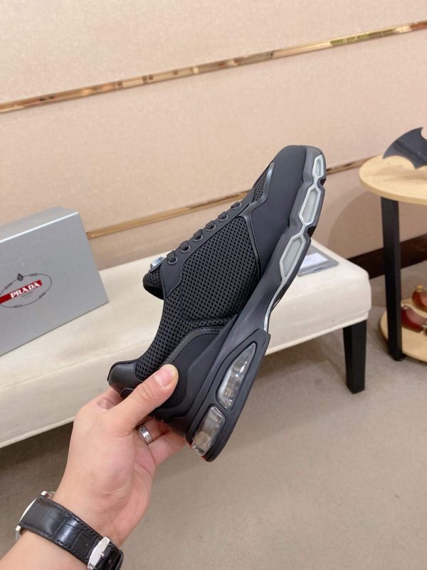 Prada Black Men's Re-Nylon and Leather Sneakers