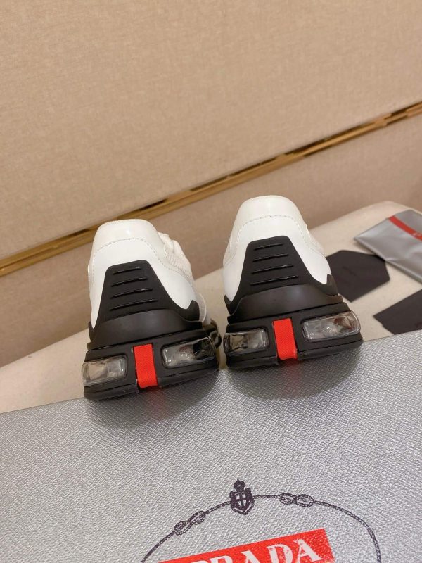 Prada White Men's Re-Nylon and Leather Sneakers