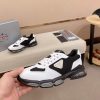 Prada Black and White Men's Re-Nylon and Leather Sneakers