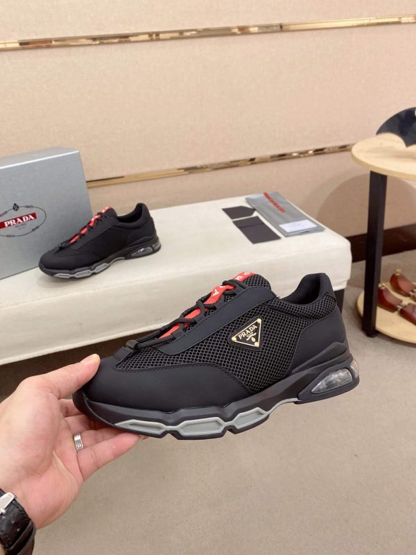 Prada Black Men's Re-Nylon and Leather Sneakers