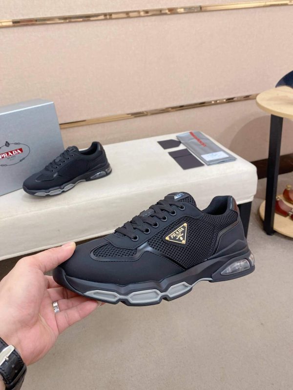 Prada Black Men's Re-Nylon and Leather Sneakers