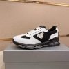 Prada Black and White Men's Re-Nylon and Leather Sneakers