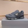 Prada Grey Men's Re-Nylon and Leather Sneakers