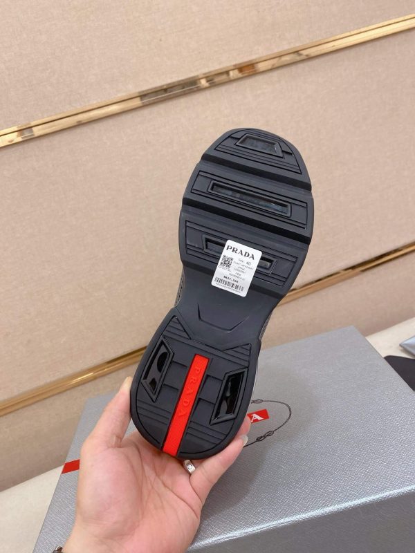 Prada Black Men's Re-Nylon and Leather Sneakers