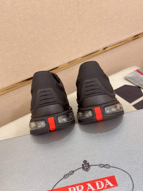 Prada Black Men's Re-Nylon and Leather Sneakers