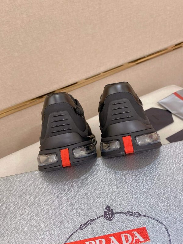 Prada Black Men's Re-Nylon and Leather Sneakers