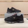 Prada Black Men's Re-Nylon and Leather Sneakers