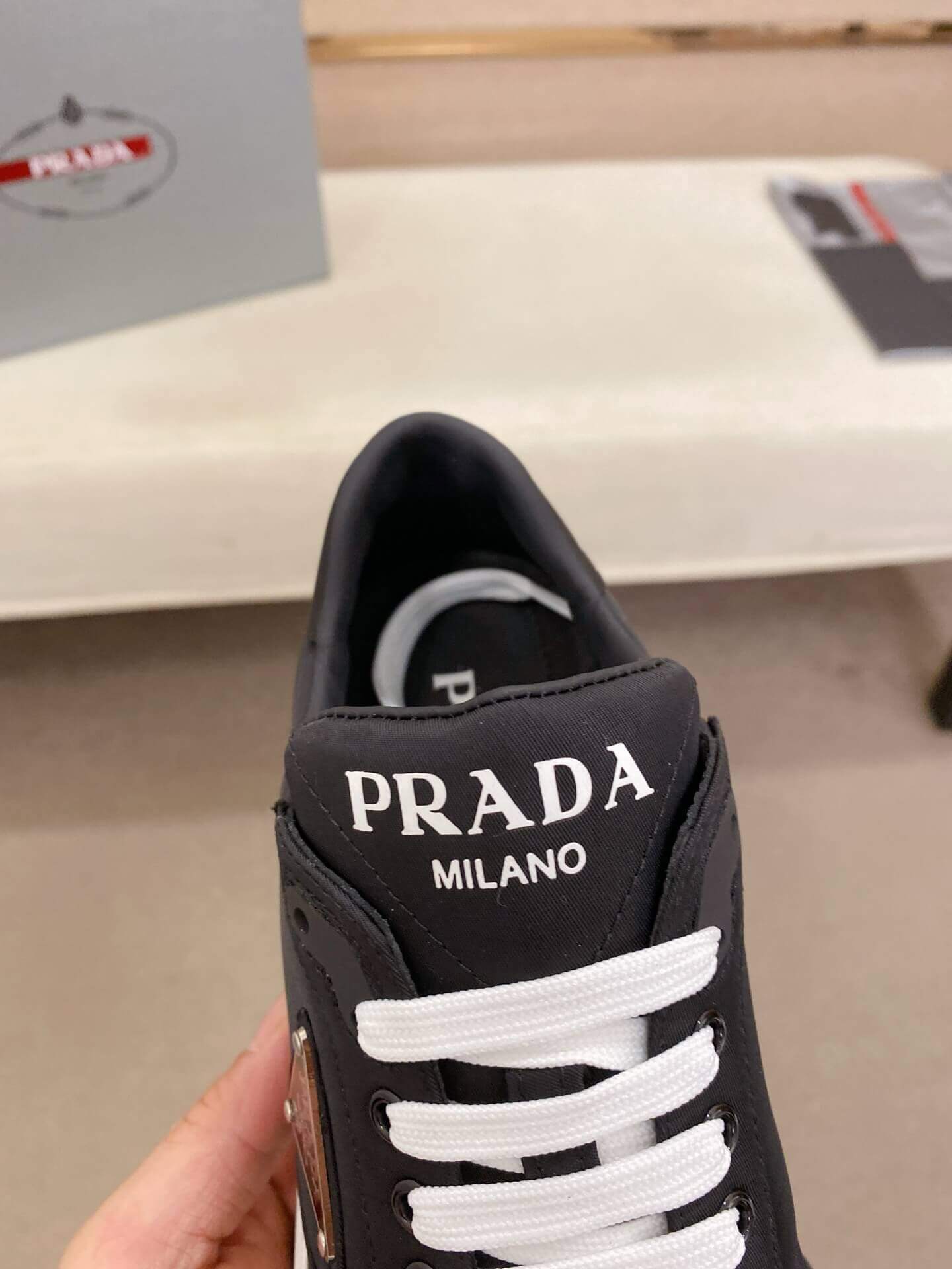 Prada Prax 01 Re-Nylon Sneakers in Black 9 Prada Prax 01 Re-Nylon Sneakers in Black - Image 9