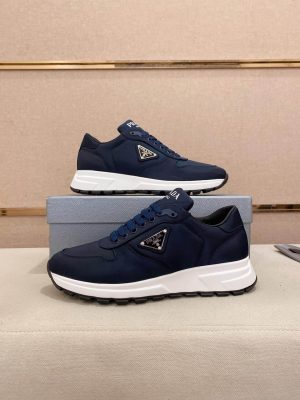 Prada Prax 01 Re-Nylon Sneakers in Navy Blue