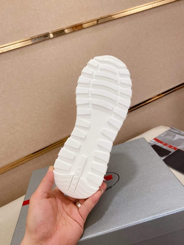 Prada Prax 01 Leather Sneakers in All White