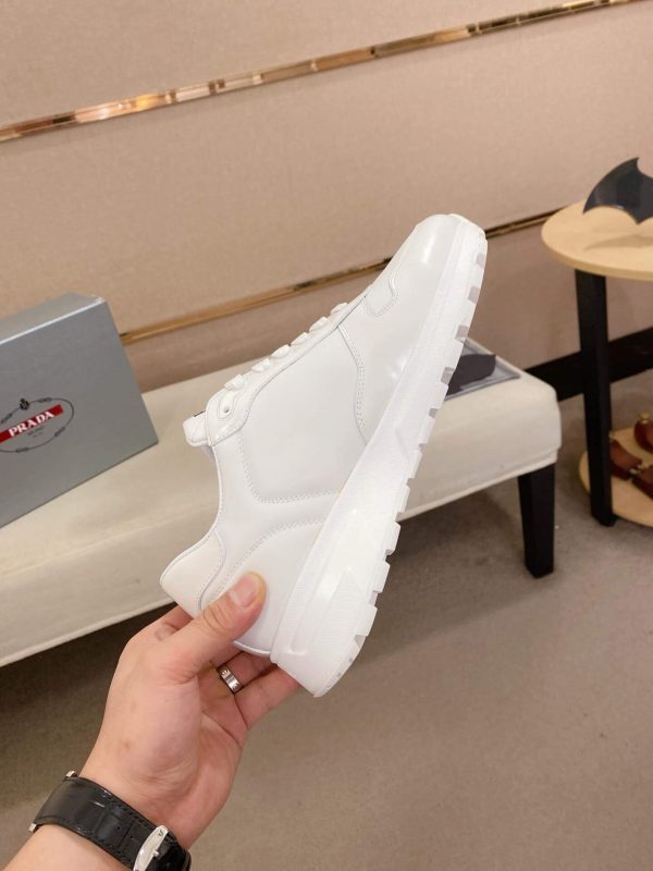 Prada Prax 01 Leather Sneakers in All White