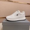 White Prada Prax 2.0 Fabric and Mesh Sneakers